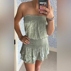 Blue Life green strapless dress. size medium. brand new!